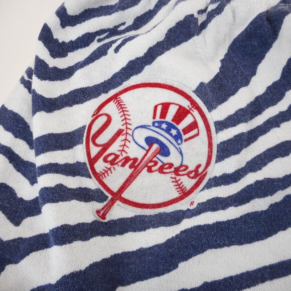 Vintage Yankees Zubaz Pants Size Medium MLB Baseball Made in USA Blue Zebra - Picture 7 of 12